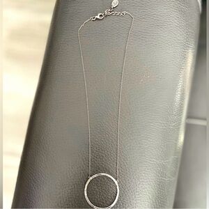 Elegant Silver Circle Pendant Necklace